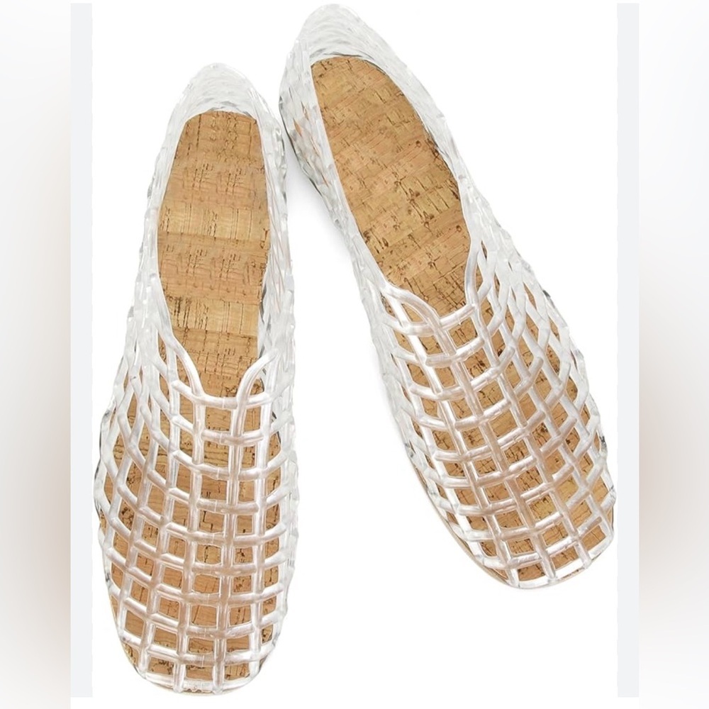 Clear‎ Jelly Woven Mesh Vinyl ballet Flats